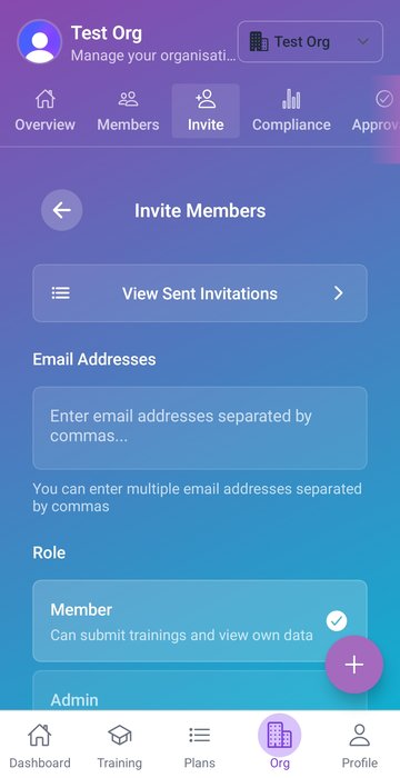 Org invite and approval